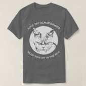 Schrodingers Kat Funny Quantum Physics 1 T-shirt (Design voorkant)