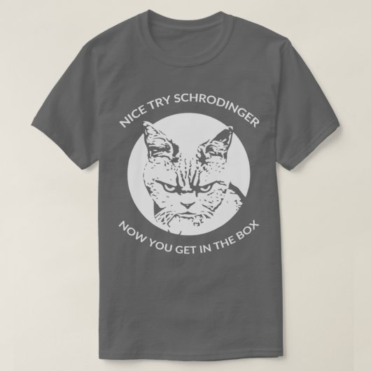 Schrodingers Kat Funny Quantum Physics 1 T-shirt (Design voorkant)
