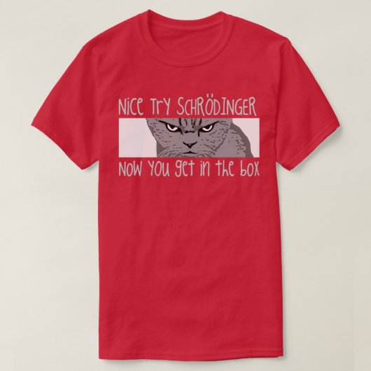 Schrodingers Kat Funny Quantum Physics Science T-shirt (Design voorkant)
