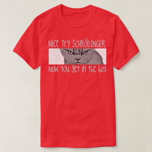 Schrodingers Kat Funny Quantum Physics Science T-shirt (Design voorkant)