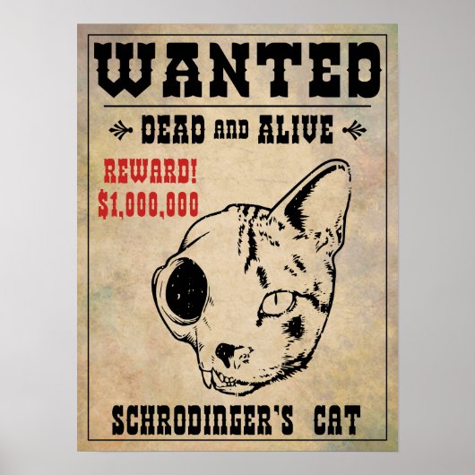 Schrodingers kat Gezocht II Poster (Voorkant)