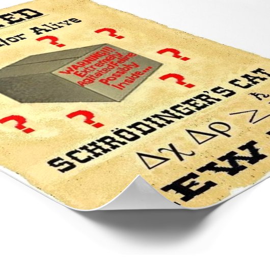 Schrodingers kat Gezocht Poster (Hoek)