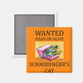 schrodinger's kat grap magneet (Voorkant / Achterkant)