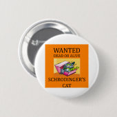 schrodinger's kat grap ronde button 5,7 cm (Voorkant /achterkant)