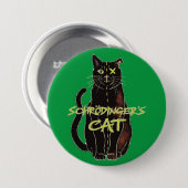 Schrodinger's kat grappige natuurkunde ronde button 7,6 cm (Voorkant /achterkant)