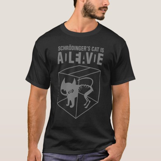 Schrodingers kat is Adleiavde - Art1 WT-Trans T-shirt (Voorkant)