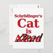 Schrodinger's kat is Alive Dead Briefkaart (Voorkant / Achterkant)