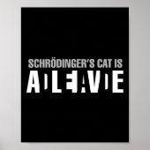 Schrodinger's kat is een levende dode paradox, wet poster (Voorkant)