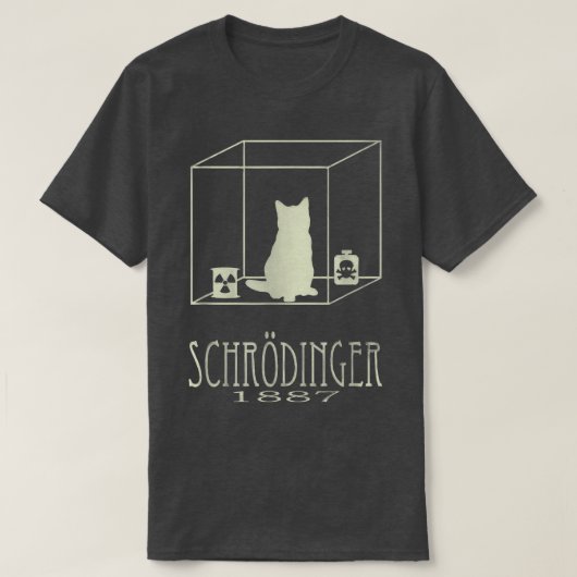 Schrodinger's kat is een levende dode paradox, wet t-shirt (Design voorkant)