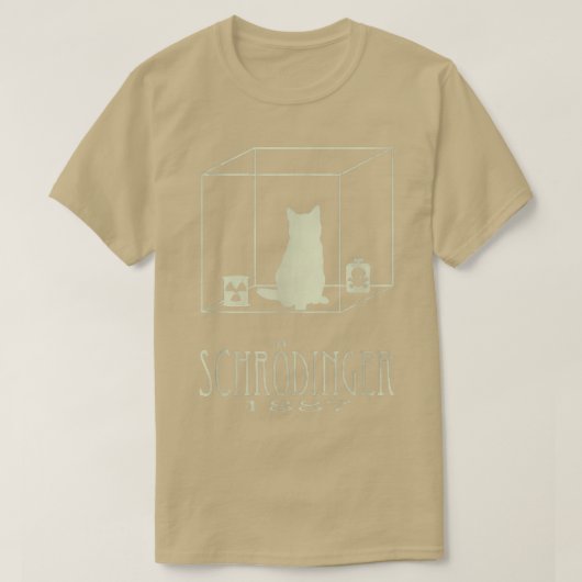 Schrodinger's kat is een levende dode paradox, wet t-shirt (Design voorkant)