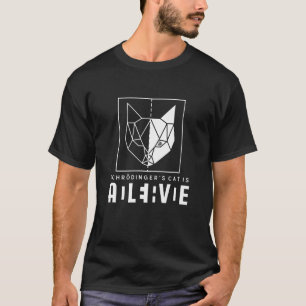 Schrödinger's kat is zowel dode als levende fysica t-shirt