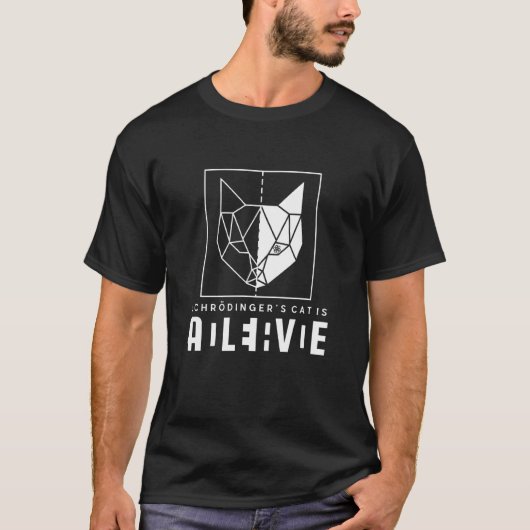 Schrödinger's kat is zowel dode als levende fysica t-shirt (Voorkant)