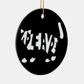 Schrödinger's kat keramisch ornament (Rechts)