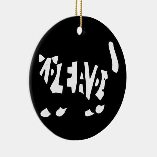 Schrödinger's kat keramisch ornament (Rechts)