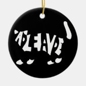 Schrödinger's kat keramisch ornament (Voorkant)