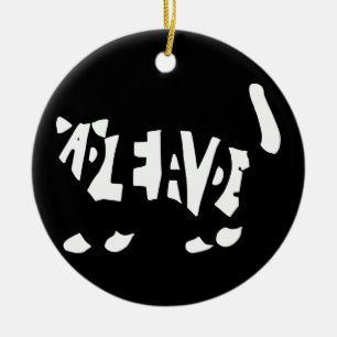 Schrödinger's kat keramisch ornament