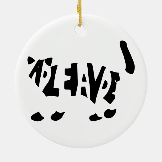 Schrödinger's kat keramisch ornament (Achterkant)