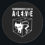 Schrödinger's kat leeft dood Paradox Science GE Ronde Sticker<br><div class="desc">Omarm de raadselachtige natuur van Schrödinger's Cat met dit wetenschappelijk geek-geïnspireerde ontwerp, het vieren van de boeiende paradox van zijn onzekere staat.</div>