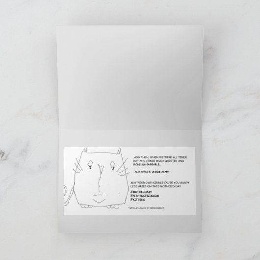 Schrodinger's kat: Moederdag Kaart (Binnen)