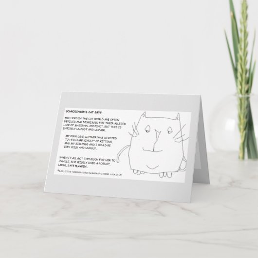 Schrodinger's kat: Moederdag Kaart (Voorkant)