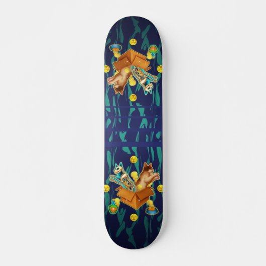 Schrödinger's kat persoonlijk skateboard (Voorkant)