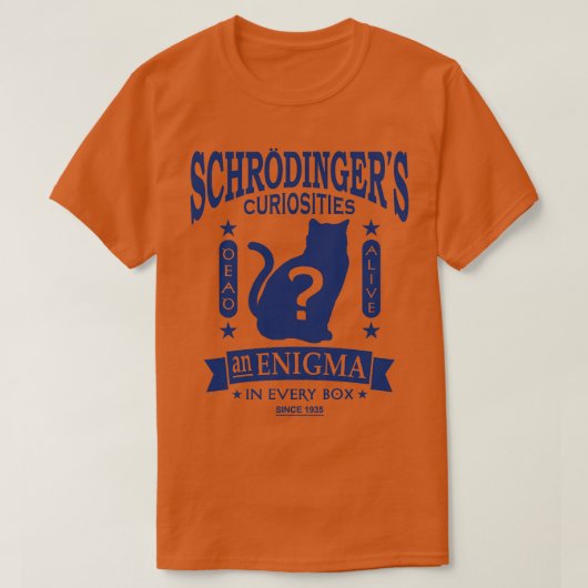 Schrodingers Kat Quantum Mechanics Paradox Geek T-shirt (Design voorkant)