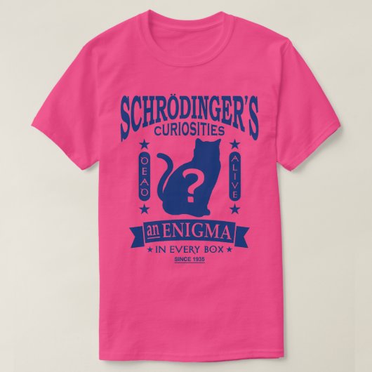 Schrodingers Kat Quantum Mechanics Paradox Geek T-shirt (Design voorkant)