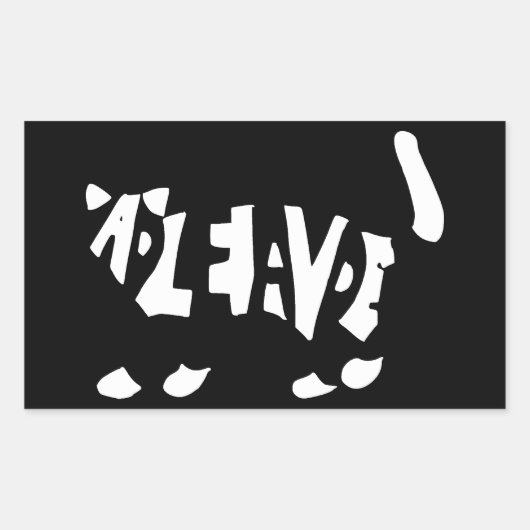 Schrödinger's kat rechthoekige sticker (Voorkant)