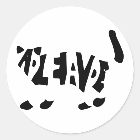 Schrödinger's kat ronde sticker (Voorkant)