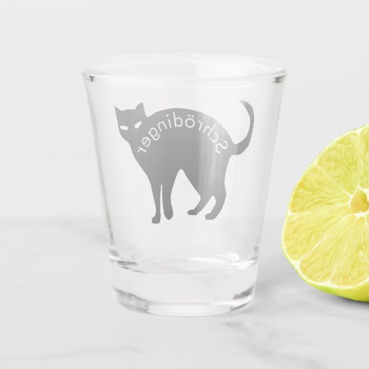 Schrödinger's kat shot glas (Achterkant)