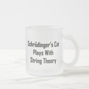 Schrodinger's kat speelt met tekenreektheorie matglas koffiemok