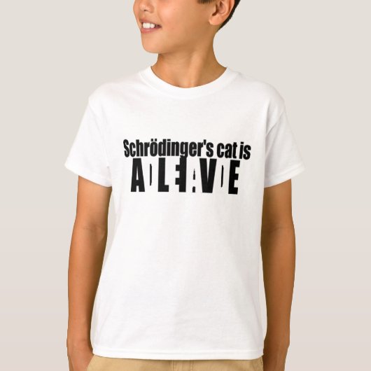 Schrödinger's kat t-shirt (Voorkant)