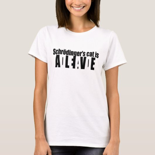 Schrödinger's kat t-shirt (Voorkant)