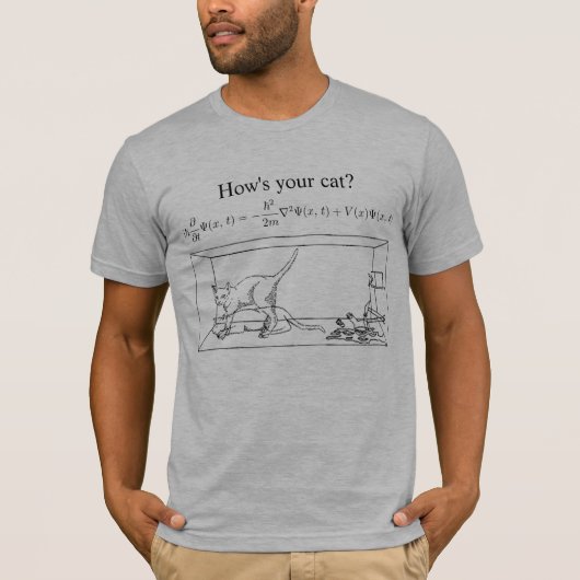 Schrödinger's kat t-shirt (Voorkant)