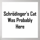 Schrodingers kat was waarschijnlijk hier poster (Voorkant)