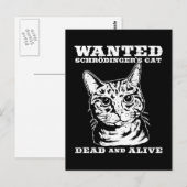 Schrodingers kat wilde dood of levend briefkaart (Voorkant / Achterkant)
