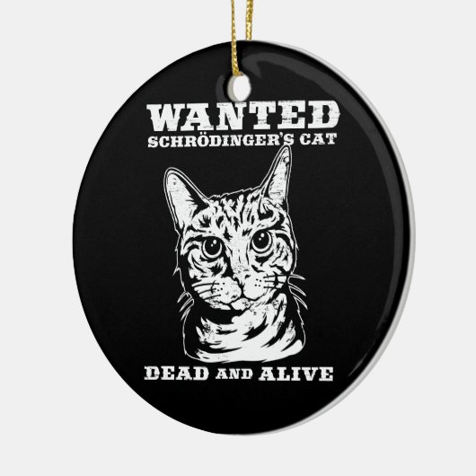 Schrodingers kat wilde dood of levend keramisch ornament (Links)