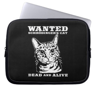 Schrodingers kat wilde dood of levend laptop sleeve