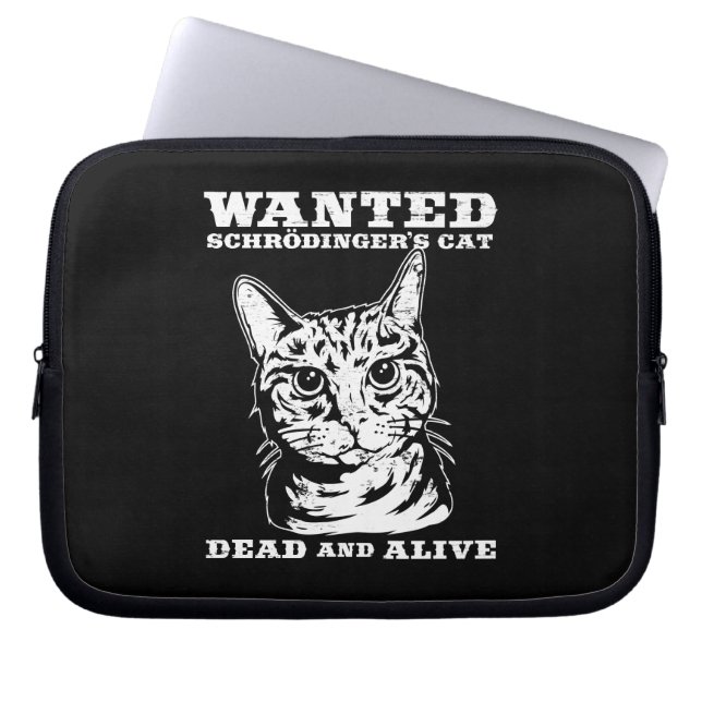 Schrodingers kat wilde dood of levend laptop sleeve (Voorkant)