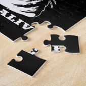 Schrodingers kat wilde dood of levend legpuzzel (Zijkant)