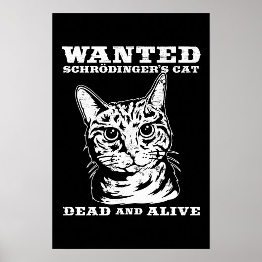 Schrodingers kat wilde dood of levend poster (Voorkant)