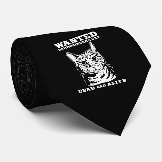 Schrodingers kat wilde dood of levend stropdas (Opgerold)