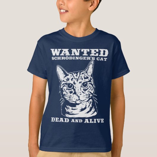 Schrodingers kat wilde dood of levend t-shirt (Voorkant)