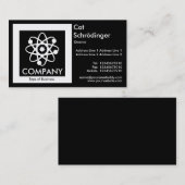 Schrödinger's kat - zwart visitekaartje (Voorkant / Achterkant)