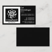 Schrödinger's kat - zwart visitekaartje (Voorkant / Achterkant)