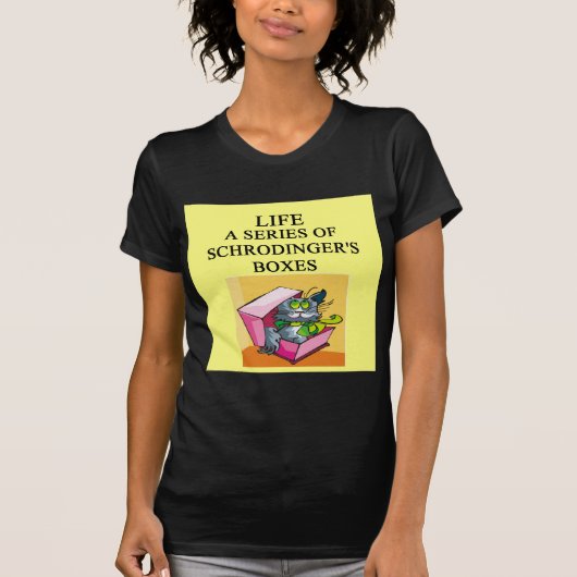 schrodinger's kattebak t-shirt (Voorkant)