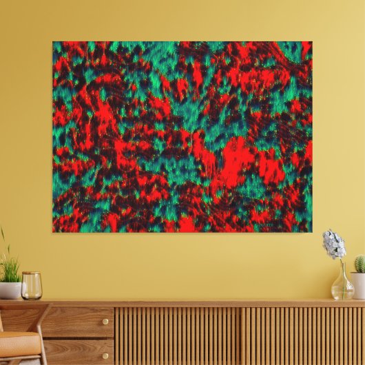 Schrodinger's kattentheorie Abstracte olie Canvas Afdruk (Insitu (Woonkamer))