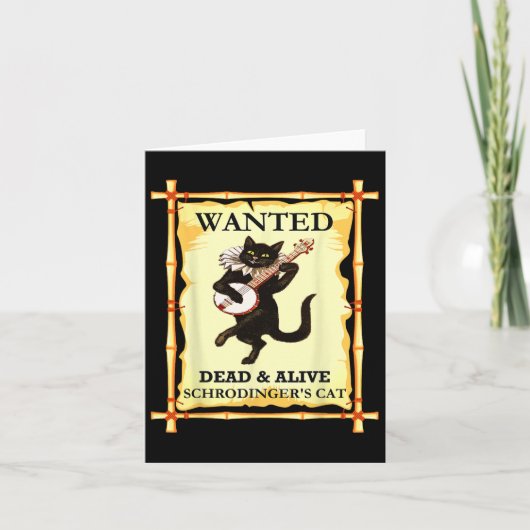 Schrodinger's Natuurkunde Kat Kwantumfysicus Kaart (Voorkant)