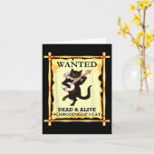 Schrodinger's Natuurkunde Kat Kwantumfysicus Kaart (Gele Bloem)