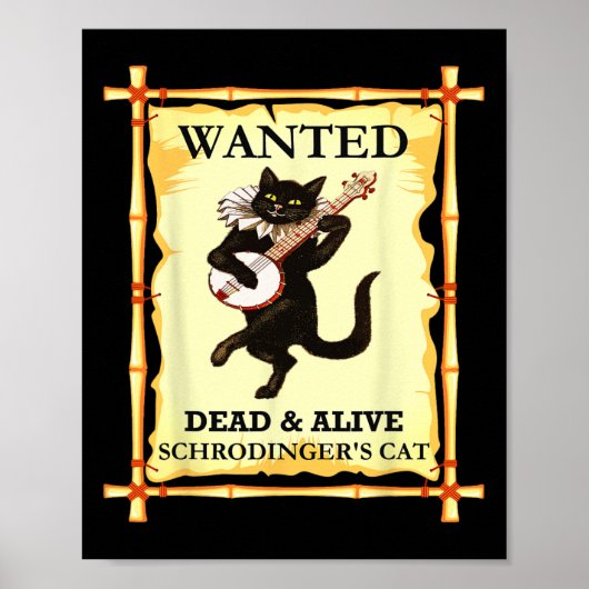 Schrodinger's Natuurkunde Kat Kwantumfysicus Poster (Voorkant)